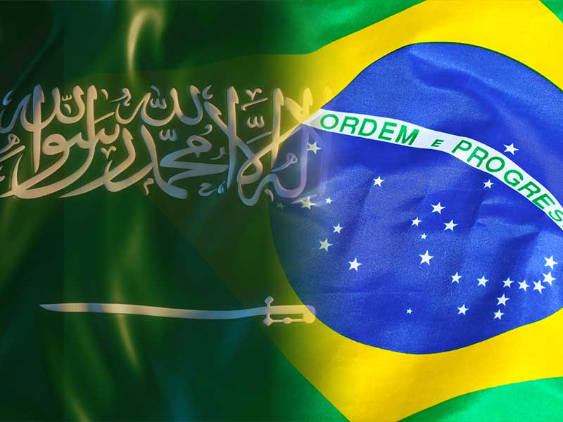 Bandeiras Arabia saudita Brasil
