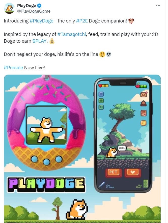 Playdoge (PLAY) Twitter 1