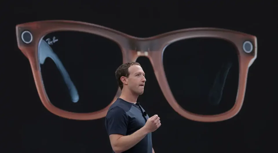 Mark Zuckerberg anunciando novidades com a Meta Foto: Carlos Barria/Reuters