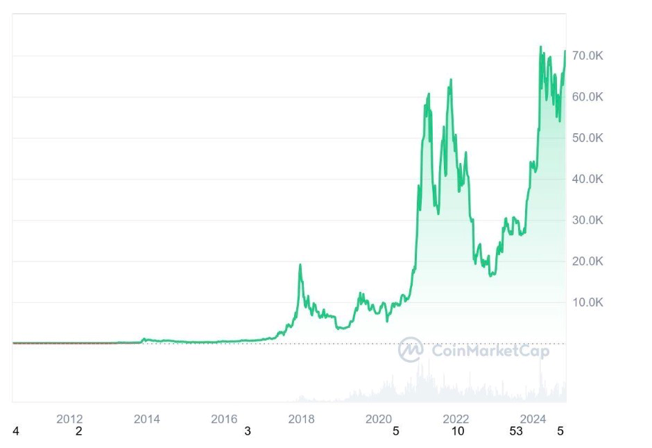 Gráfico Bitcoin 2012 2024